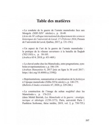 Les Mamelouks. les cavaliers de l'islam 