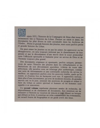Une histoire du Liban à travers les archives des jésuites - 1846 - 1862 