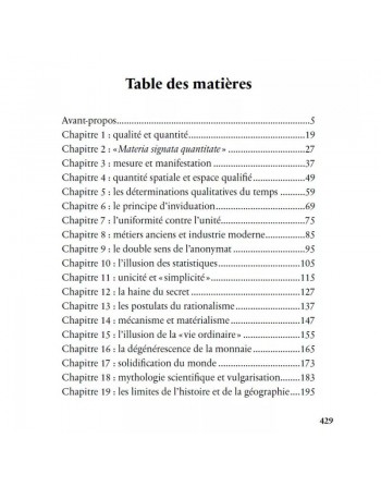 Le règne de la quantité et les signes des temps 