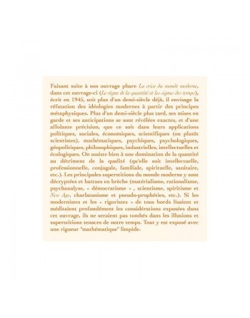 Le règne de la quantité et les signes des temps 