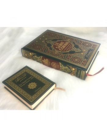 Le Saint Coran en langue arabe + Transcription (phonétique) et Traduction des sens en français - Edition de luxe (Couverture en 