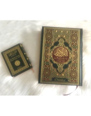 Le Saint Coran en langue arabe + Transcription (phonétique) et Traduction des sens en français - Edition de luxe (Couverture en 