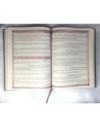 Le Saint Coran en langue arabe + Transcription (phonétique) et Traduction des sens en français - Edition de luxe (Couverture en 