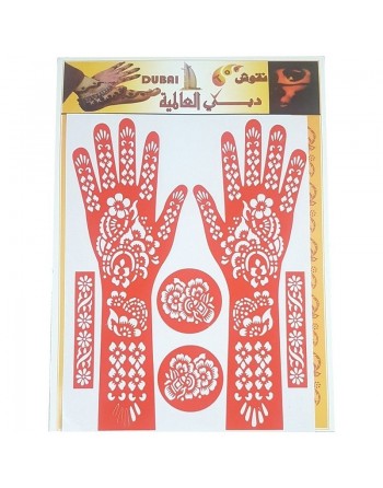 Grande plaque avec motifs pour Tatouages Temporaires (Modèles Autocollants Mains, Pieds...) 