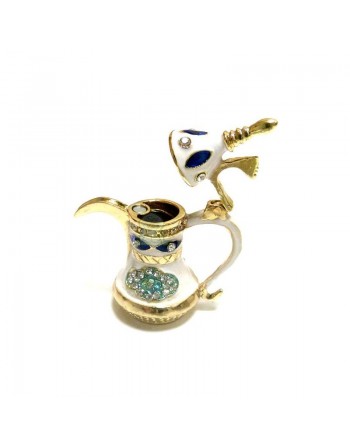 Petite théière décorative des milles et une nuits (blanche) 