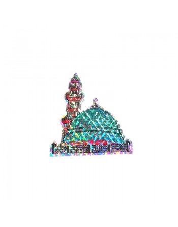 Autocollant vert et rouge de la Mosquée de Médine 