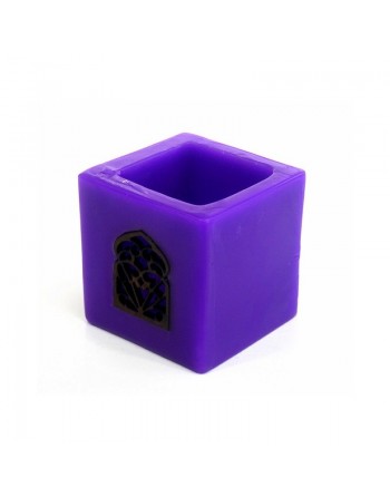 Petit Photophore décoratif marocain de couleur violet 