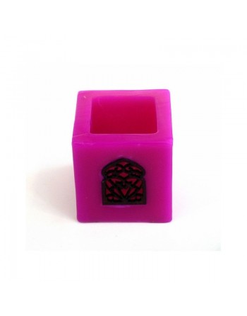 Petit Photophore décoratif marocain de couleur rose 