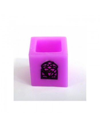 Petit Photophore décoratif marocain de couleur violet 