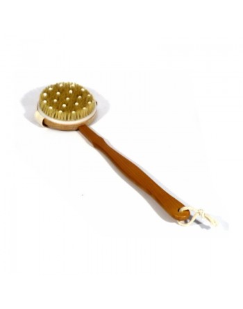 Grande brosse ronde double fonction (nettoie et masse) pour le dos et le reste du corps (détachable) 