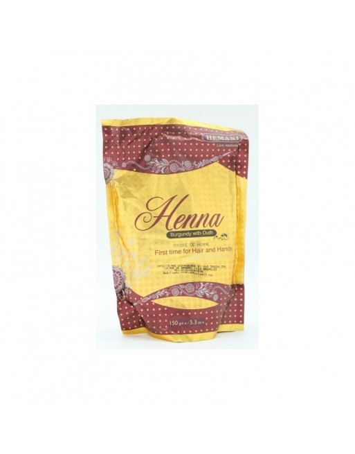 Henné en poudre Acajou parfumé au Oud (150g) - Burgundy Henna with Outh 