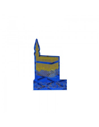 Autocollant "Kâba" (Kaaba) Bleu holographique et chahada 