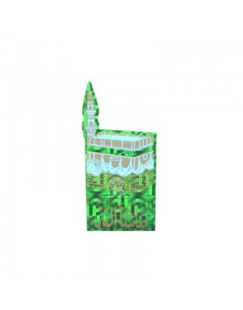 Autocollant La "Kaaba" vert holographique machalah 