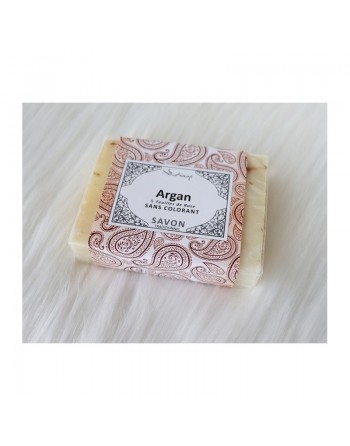 Savon Argan & feuilles de rose sans colorant 