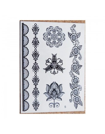 Motifs pour tatouage au henné - Feuille N° 5 
