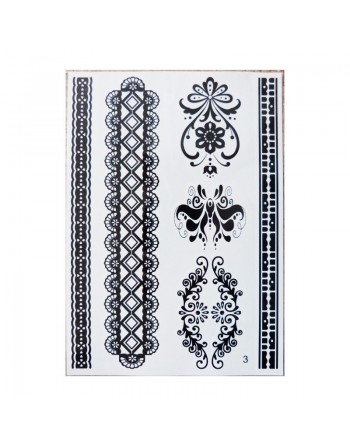 Motifs pour tatouage au henné - Feuille N° 3 