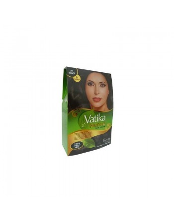 Henné noir VATIKA pour coloration des cheveux "Jet Black" sans ammoniaque (6 sachets x 10 gr) 