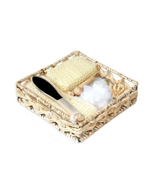 Grand panier spécial hammam et bain avec plusieurs éléments Grand panier spécial hammam et bain avec plusieurs éléments