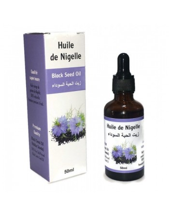 Huile de nigelle (Habba Sawda) pure 100% naturelle avec bouchon compte-goutte - Blackseed Oil (50ml) 