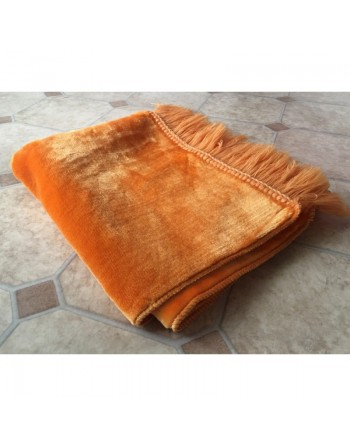 Tapis de prière adulte ultra-doux uni sans motif - Couleur Jaune Or 