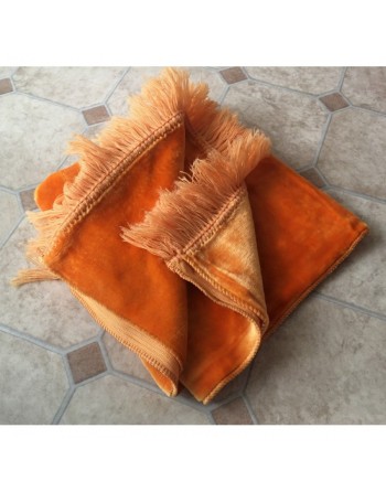 Tapis de prière adulte ultra-doux uni sans motif - Couleur Jaune Or 
