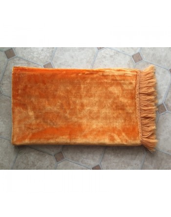 Tapis de prière adulte ultra-doux uni sans motif - Couleur Jaune Or 