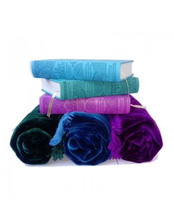 Pack cadeau pour femmes Le Saint Coran (arabe-français-phonétique) avec couverture cuir de luxe (mauve) + Tapis unis en velours 