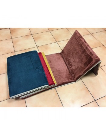 Tapis de prière pliable ultra confortable avec adossoir intégré (dossier - chaise - support pour le dos pour s'adosser)... 