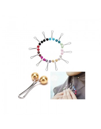 Broche pour foulard, châle, hijab et écharpe musulmane, clip de perle, bretelle fixe, broche antidérapante 