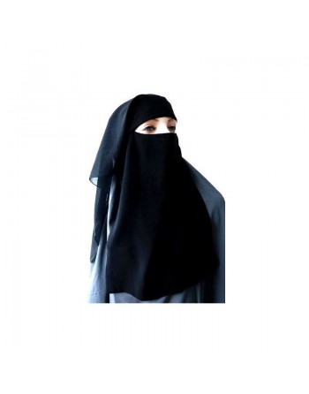 Niqab court 2 pièces avec scratchs 