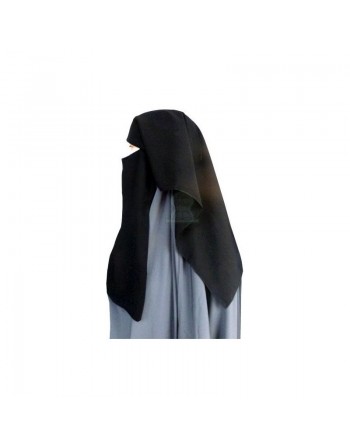 Niqab court 2 pièces à noeud (Sitâr) 