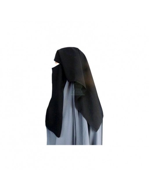 Niqab court 2 pièces à noeud (Sitâr) 