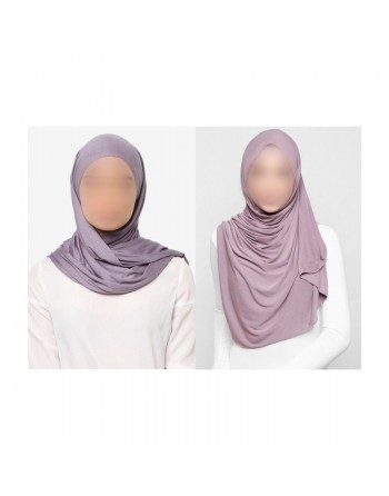 Grand hijab-châle (longueur 1m50) de couleur unie (plusieurs couleurs disponibles) 