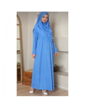 Robe de prière et son hijab assorti intégré - Plusieurs couleurs disponibles 