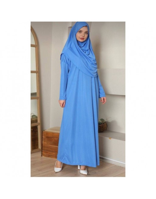 Robe de prière et son hijab assorti intégré - Plusieurs couleurs disponibles 