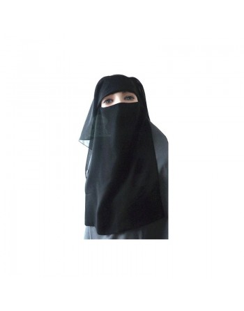 Niqab court 2 pièces à noeud (Sitâr) 