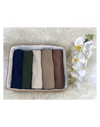 Hijab Soie de Médine Rectangle (écharpe rectangulaire de 2 mètres de long) - Plusieurs couleurs disponibles 