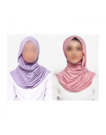 Grand hijab-châle (longueur 1m50) de couleur unie (plusieurs couleurs disponibles) 