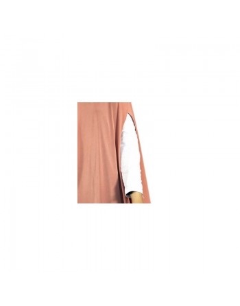 Grande cape - Hijab long de prière pour femme avec fentes - Couleur vieux rose 