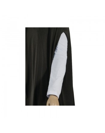 Grande cape - Hijab long de prière pour femme avec fentes - Couleur marron foncé 