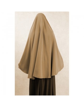 Grande cape - Hijab long de prière pour femme - Couleur Taupe foncé 