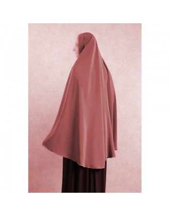 Grande cape - Hijab long de prière pour femme musulmane - Couleur Vieux Rose 