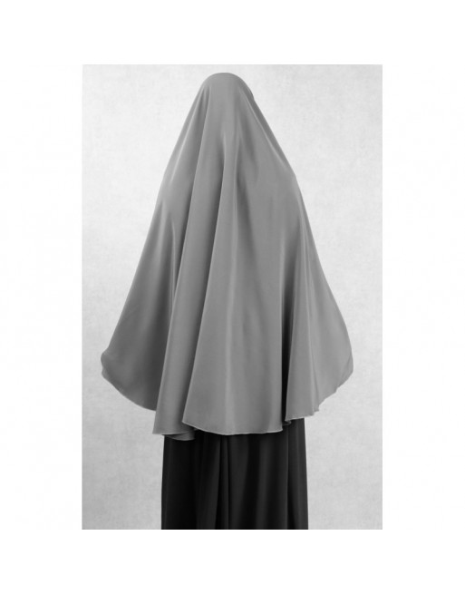 Grande cape - Hijab long de prière pour femme - Couleur gris 