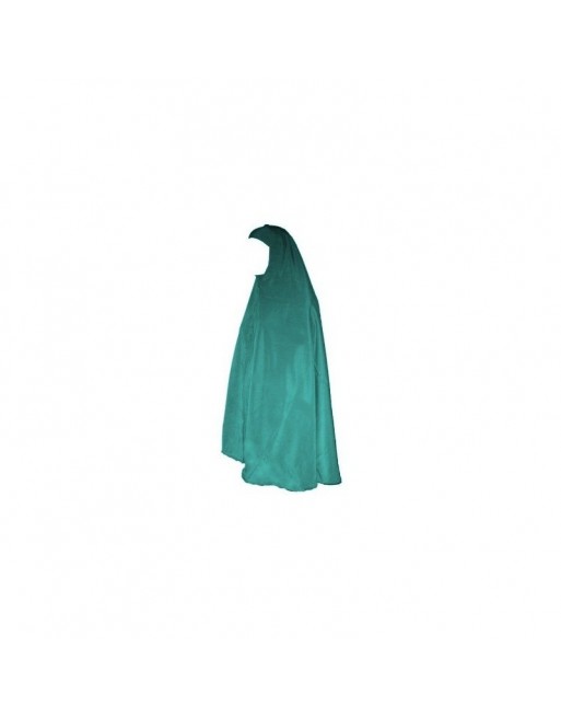 Grand Hijab ample et mastour - Grande cape pour femme voilée - Couleur Vert émeraude 
