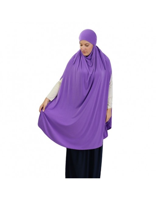 Grande cape - Hijab long de prière pour femme avec fentes - Couleur Mauve Grande cape - Hijab long de prière pour femme avec fentes - Couleur Mauve