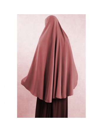 Grande cape - Hijab long de prière pour femme musulmane - Couleur Vieux Rose 