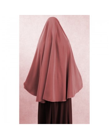Grande cape - Hijab long de prière pour femme musulmane - Couleur Vieux Rose 