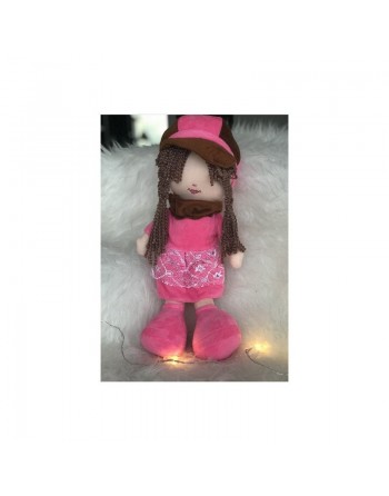 Peluche Aïcha - Grande poupée pour fillettes (Doudou sans les yeux - 40 cm) 