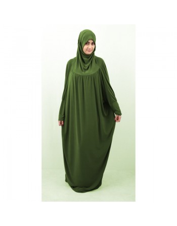 Jilbab ample une pièce - Marque Best Ummah (Boutique Jilbeb femme musulmane) - Couleur Vert foncé 