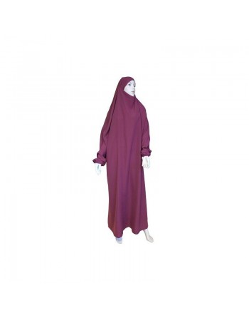 Jilbab Al-Haramayn une (1) pièce - Couleur Prune 